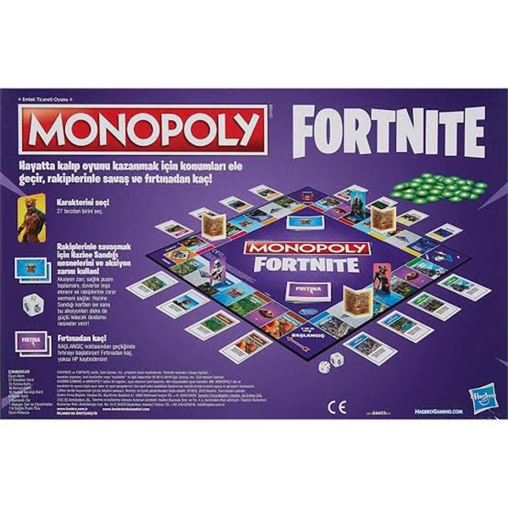 E6603 MONOPOLY FORTNITE/ Hasbro Gaming +8 yaş