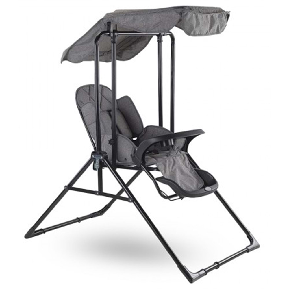 BABYHOPE 804 LÜKS YATARLI SALINCAK KIRÇIRLI GRİ