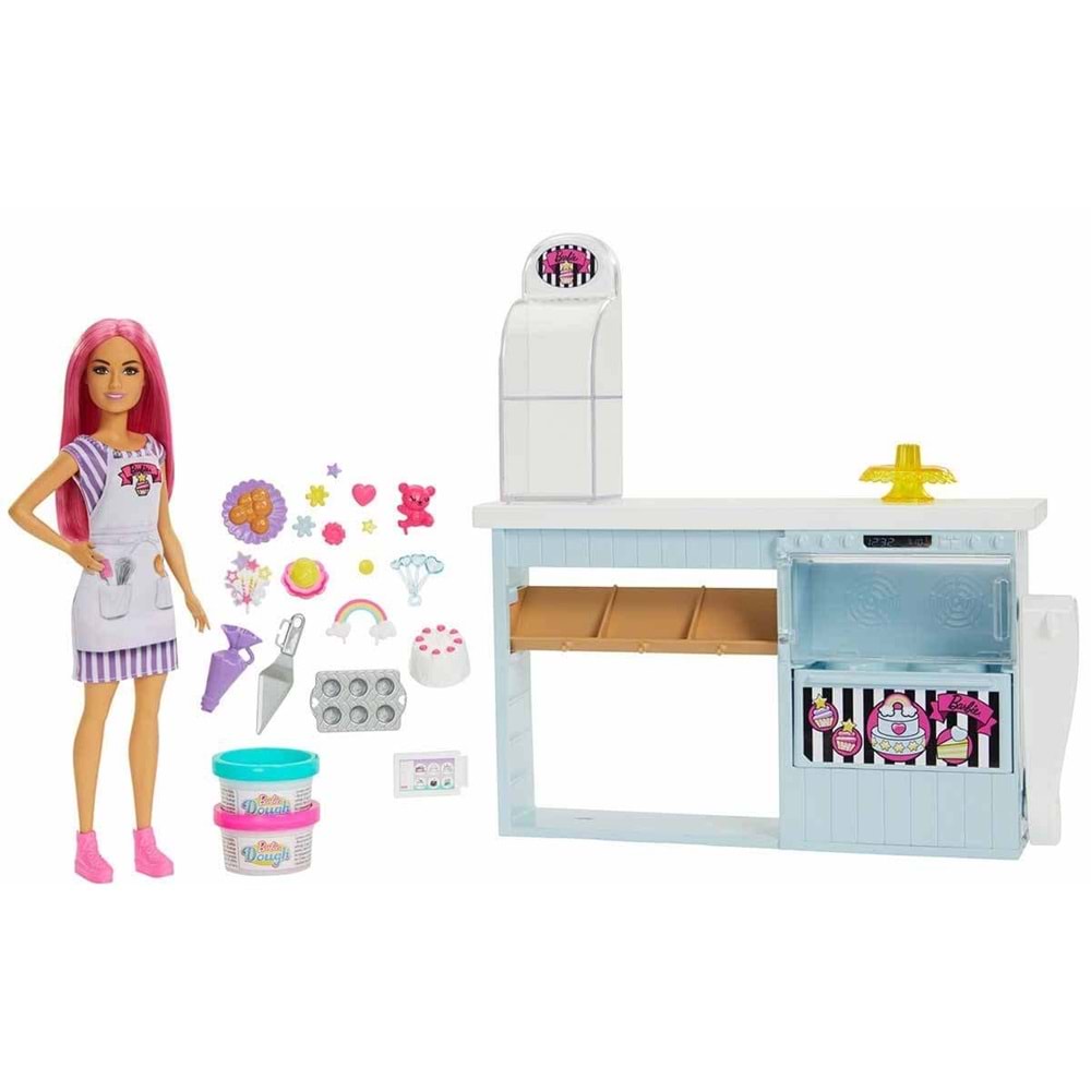 HGB73 Barbie Pasta Dükkanı Oyun Seti