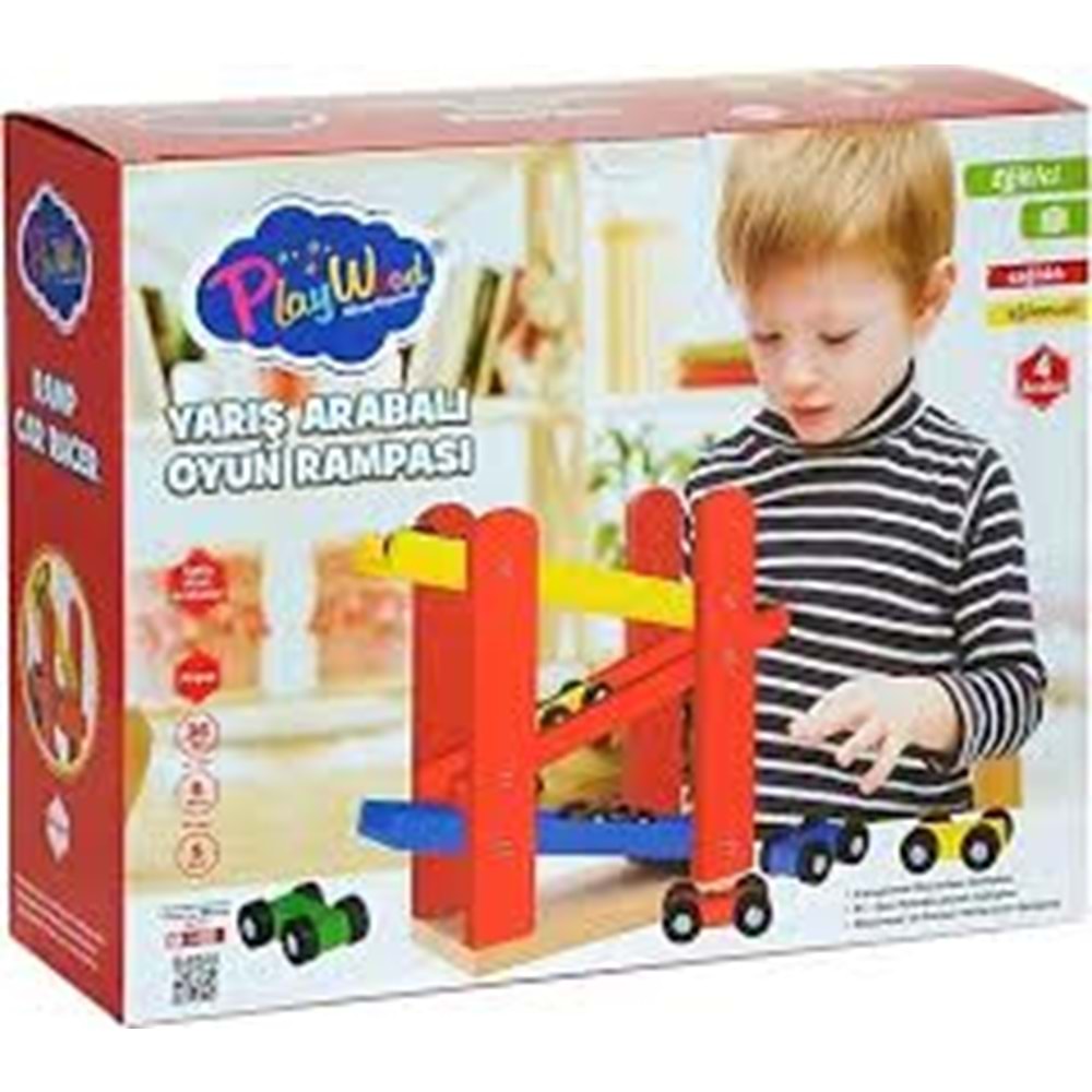 ONY 382 AHŞAP YARIŞ ARABALI OYUN RAMPASI
