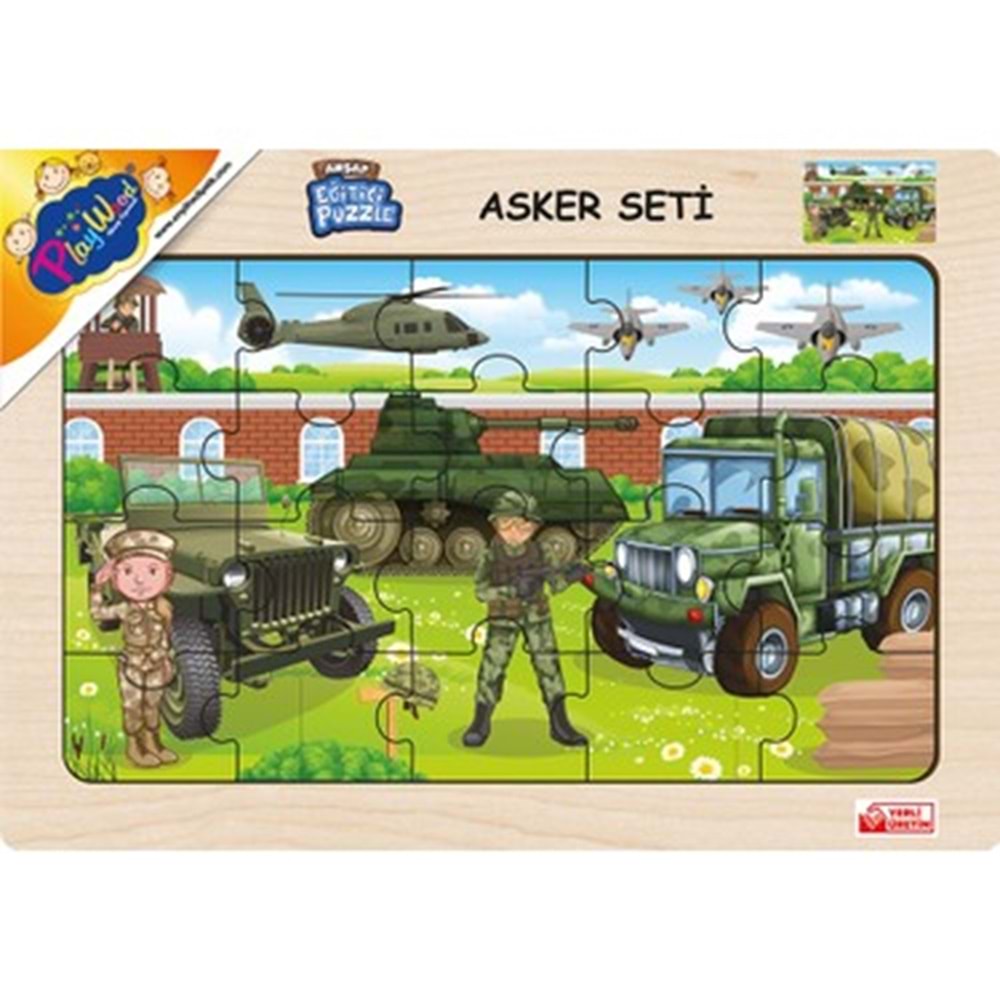 ONY-238/239/240/241 AHŞAP EĞİTİCİ PUZZLE / ASKER SETİ