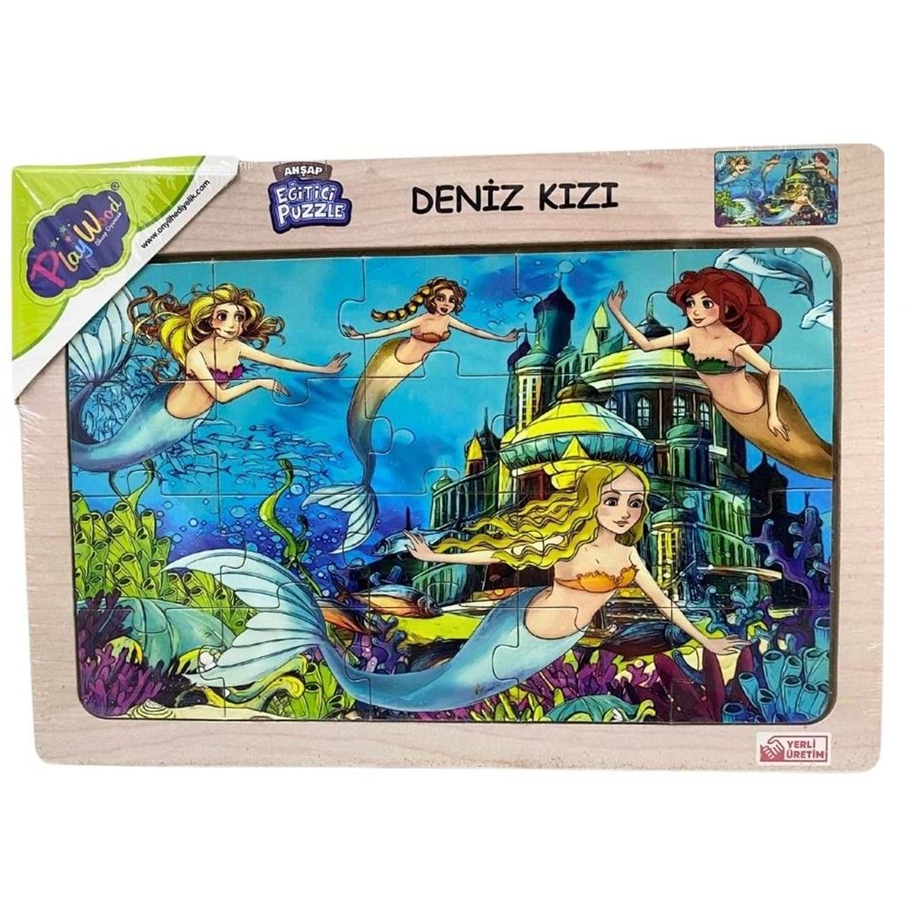 ONY 28/29/30/31 AHŞAP EĞİTİCİ PUZZLE / DENİZ KIZI