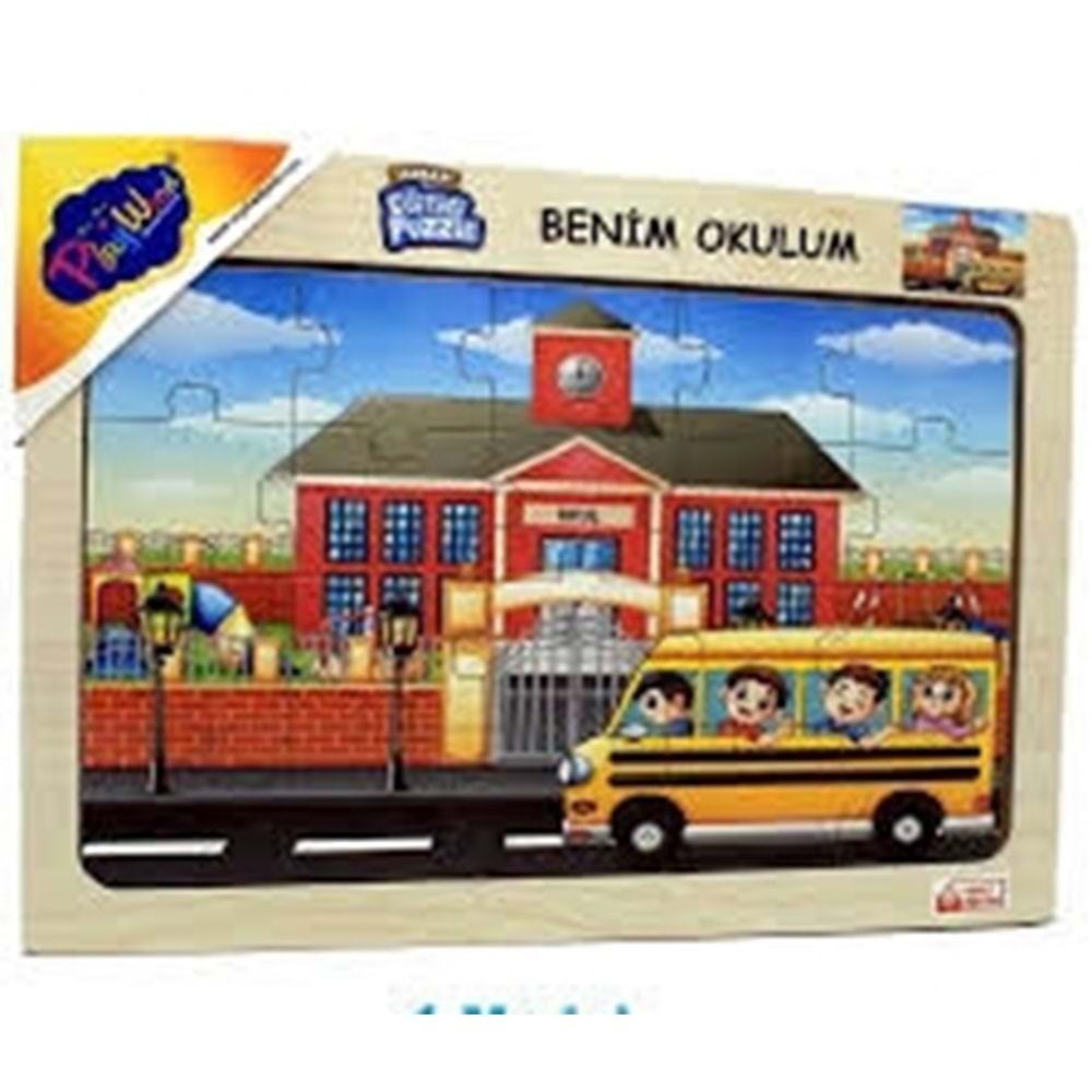 ONY 101/102/103/104AHŞAP EĞİTİCİ PUZZLE / BENİM OKULUM