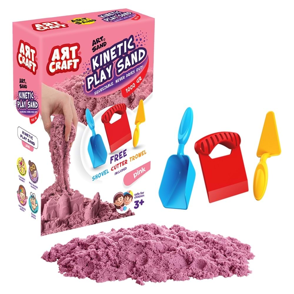 DEDE 03693 AKSESUARLI PEMBE KİNETİK KUM 1 KG
