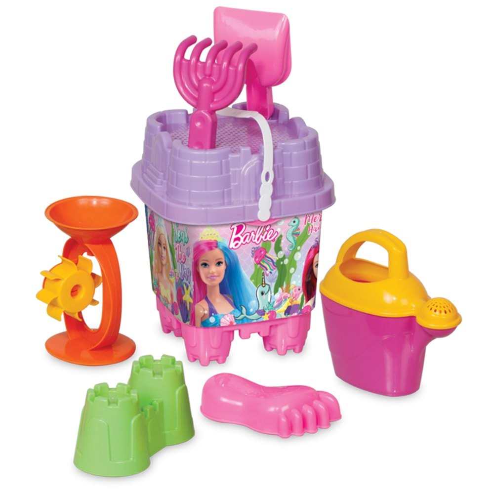 DEDE 01576 BARBİE BÜYÜK KALE KOVA SET