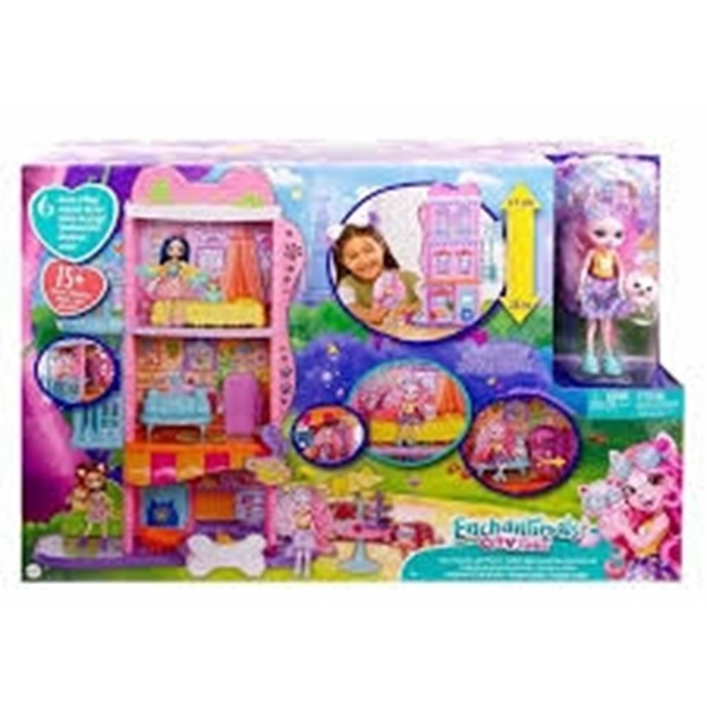 HHC18 MTL ENCHANTİMALS ŞEHİR EVİ VE KAFE SET