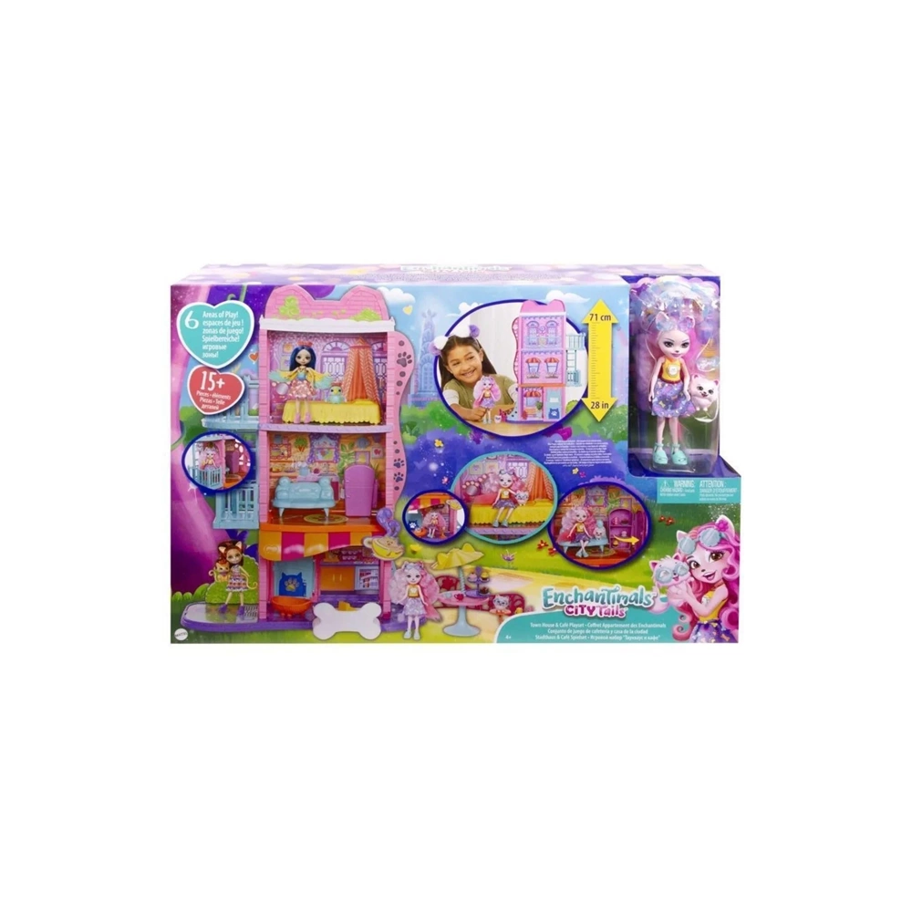 HHC18 MTL ENCHANTİMALS ŞEHİR EVİ VE KAFE SET