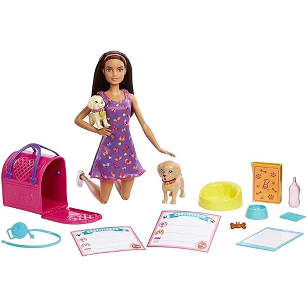 HKD86 Barbie ve Köpekçikleri Oyun Seti