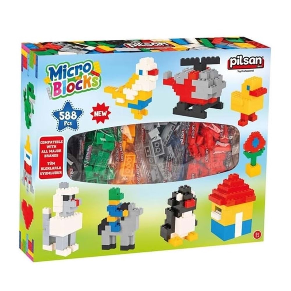 PİLSAN 03 492 KLASİK MİCRO BLOKLARSERİSİ 588 PARÇA KUTULU
