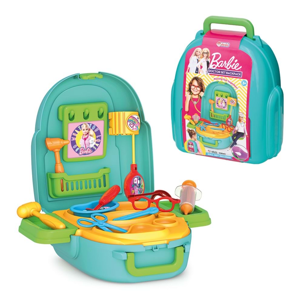 DEDE 03840 BARBİE SIRT ÇANTASI DOKTOR SET