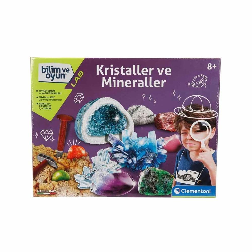 CLEMENTONİ 64964 Bilim ve Oyun - Kristal ler ve Mineraller +7