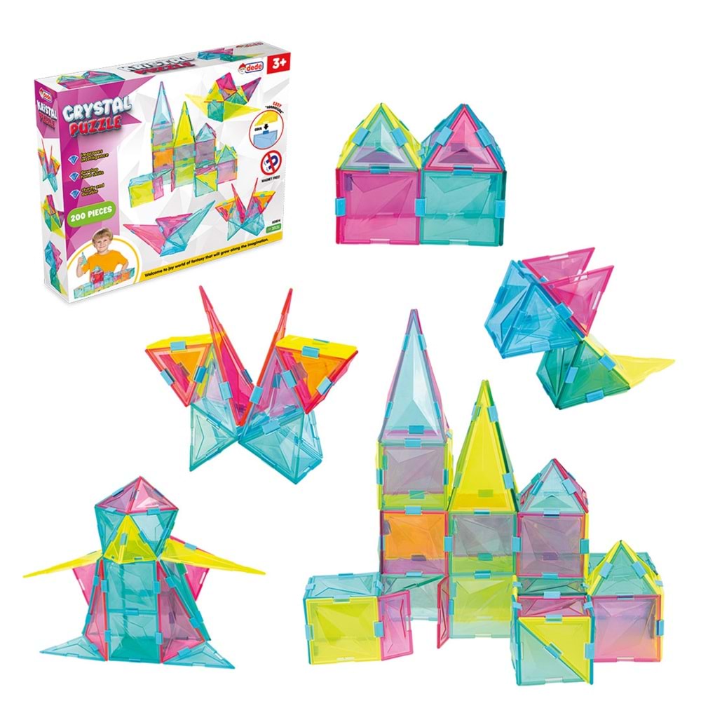 DEDE 03924 KRİSTAL PUZZLE SET 200 PARÇA