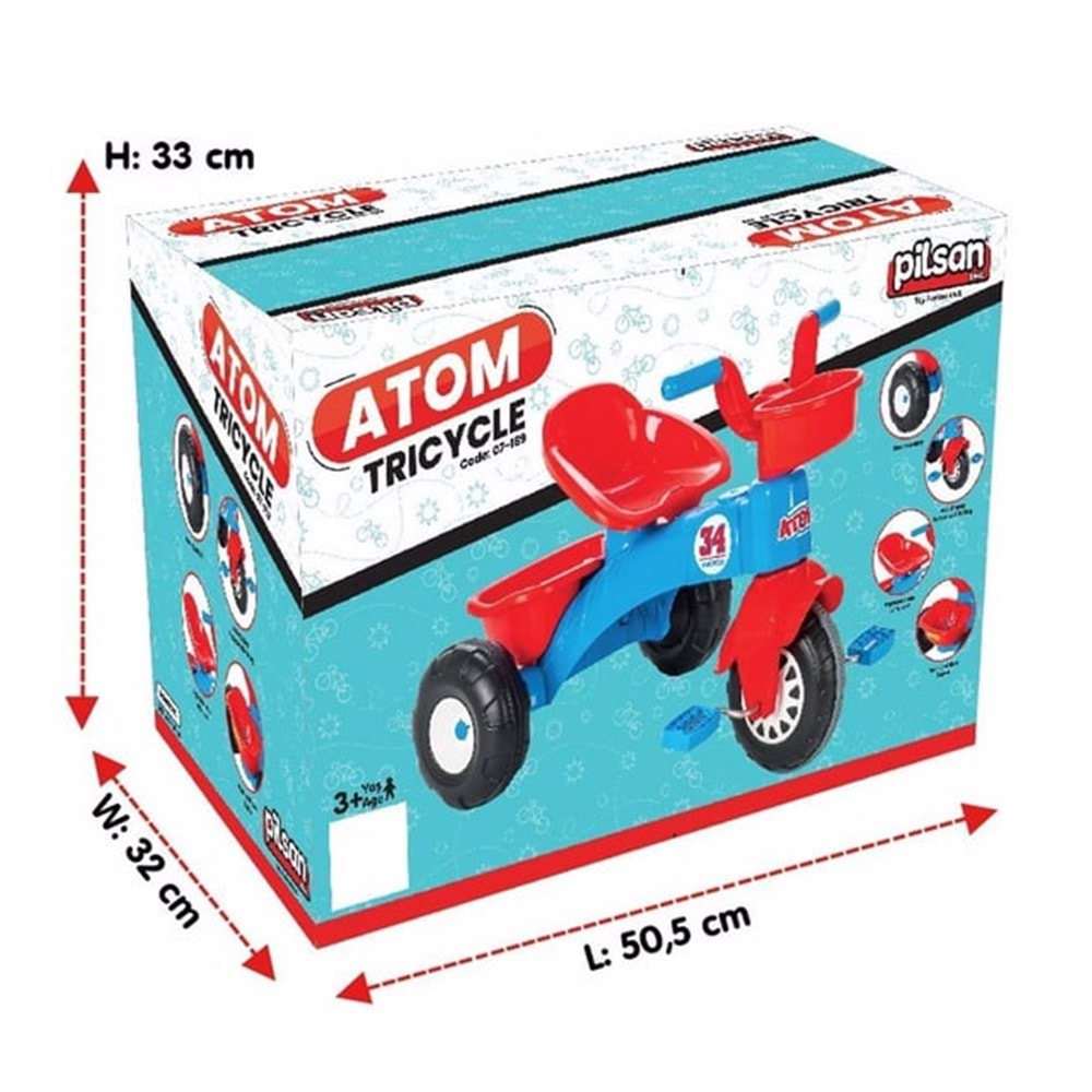PİLSAN 07 169 ATOMBİSİKLET MAVİ/KIRMIZ