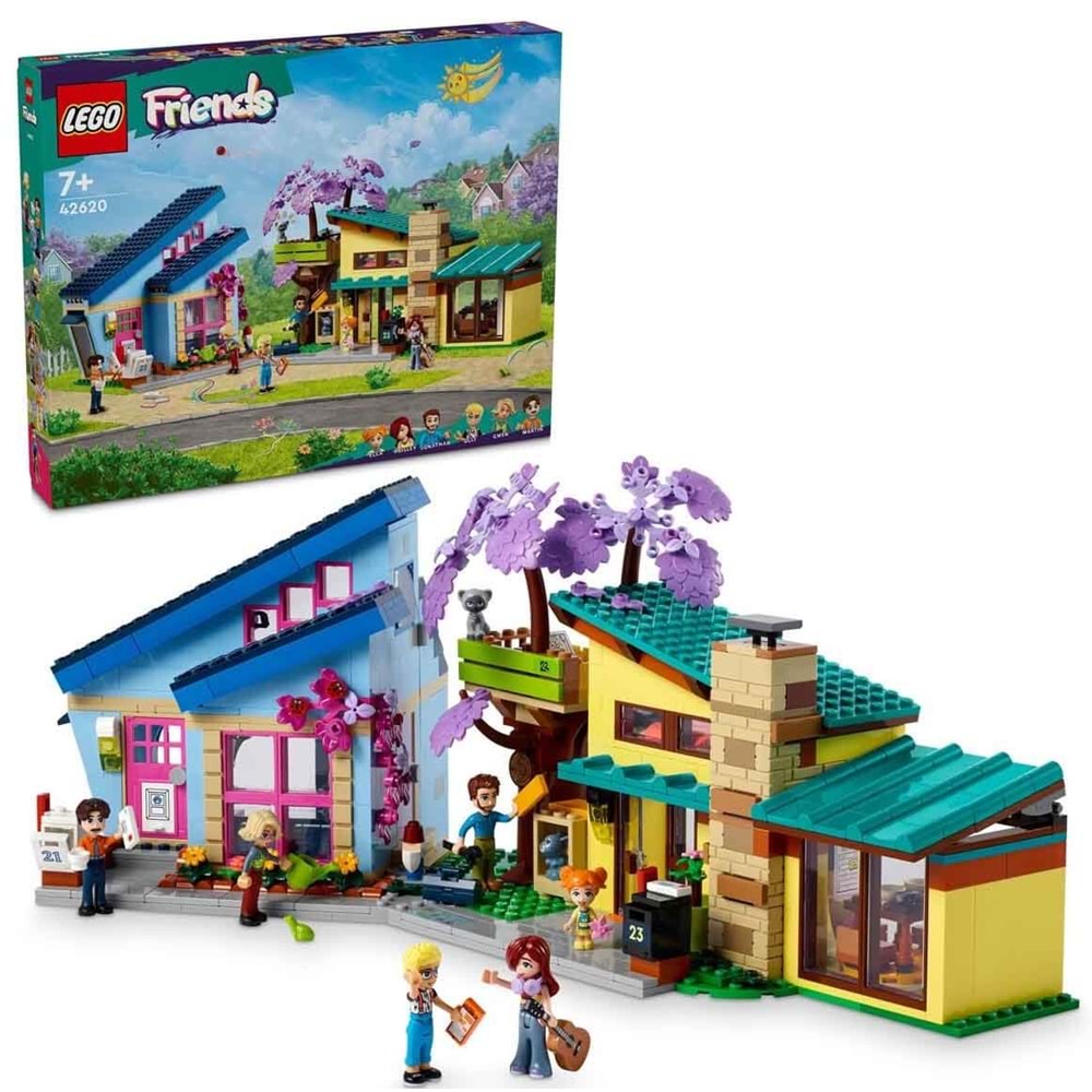LEGO 42620 Lego Friends Olly ve Paisleynin Aile Evleri