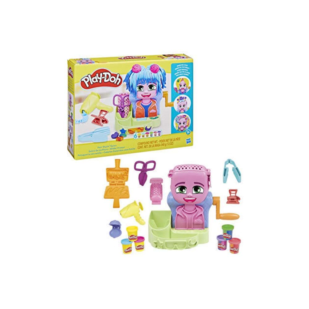 HASBRO F8807 Play-Doh Renkli Kuaför Salonu+3 yaş