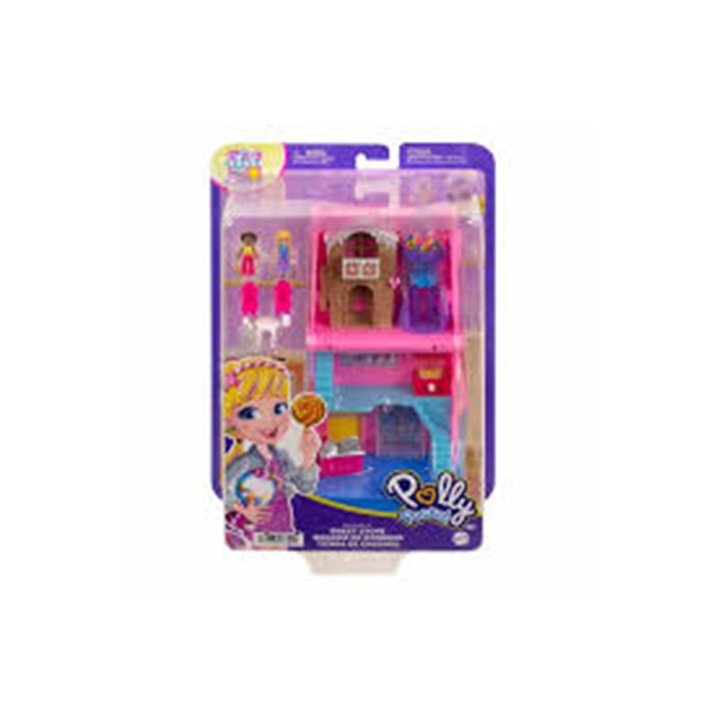 HNB03 Polly Pocket Pollyville Şeker Dükkanı Oyun Seti