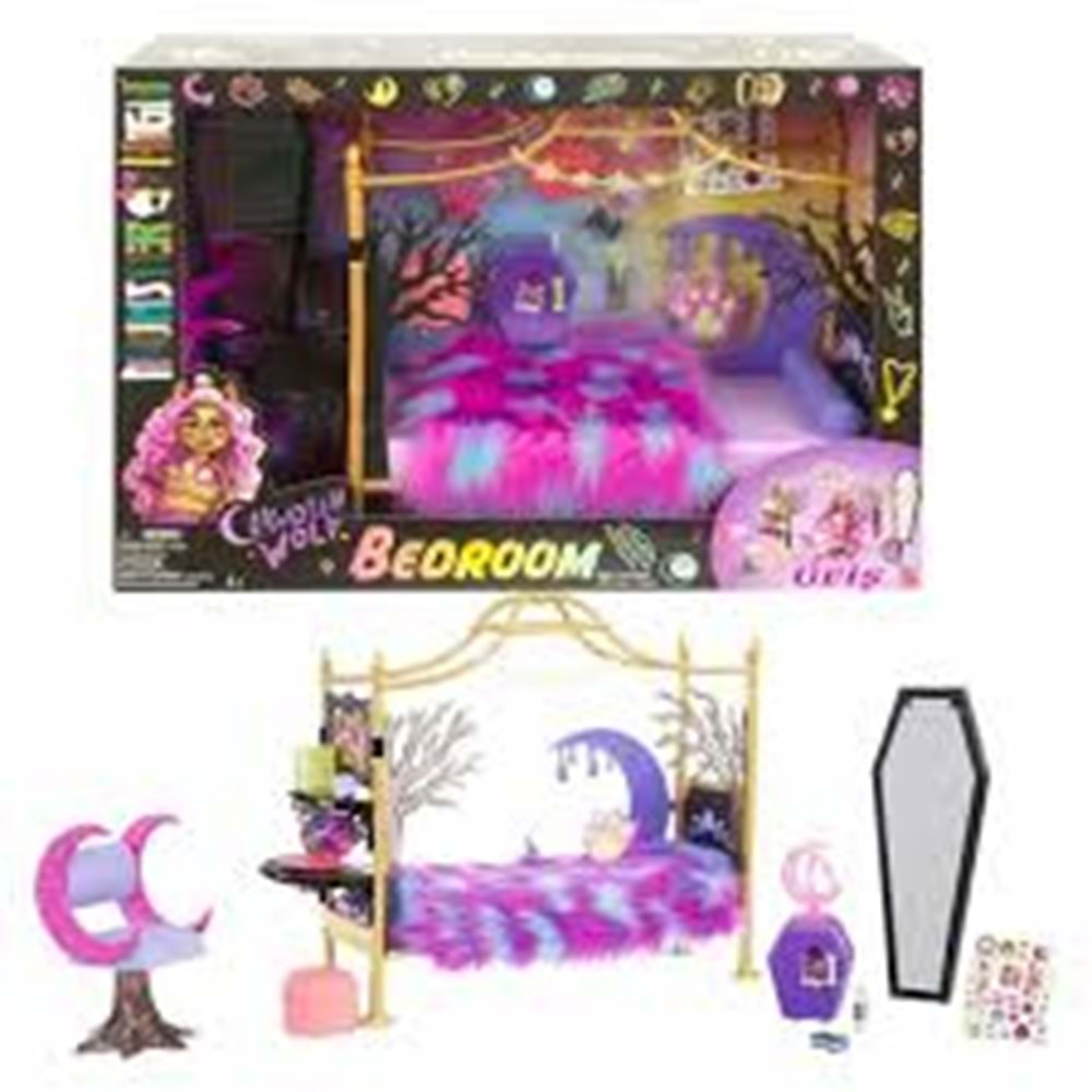 HHK64 Monster High™ Clawdeen Wolf™ Yatak Odası Oyun Seti