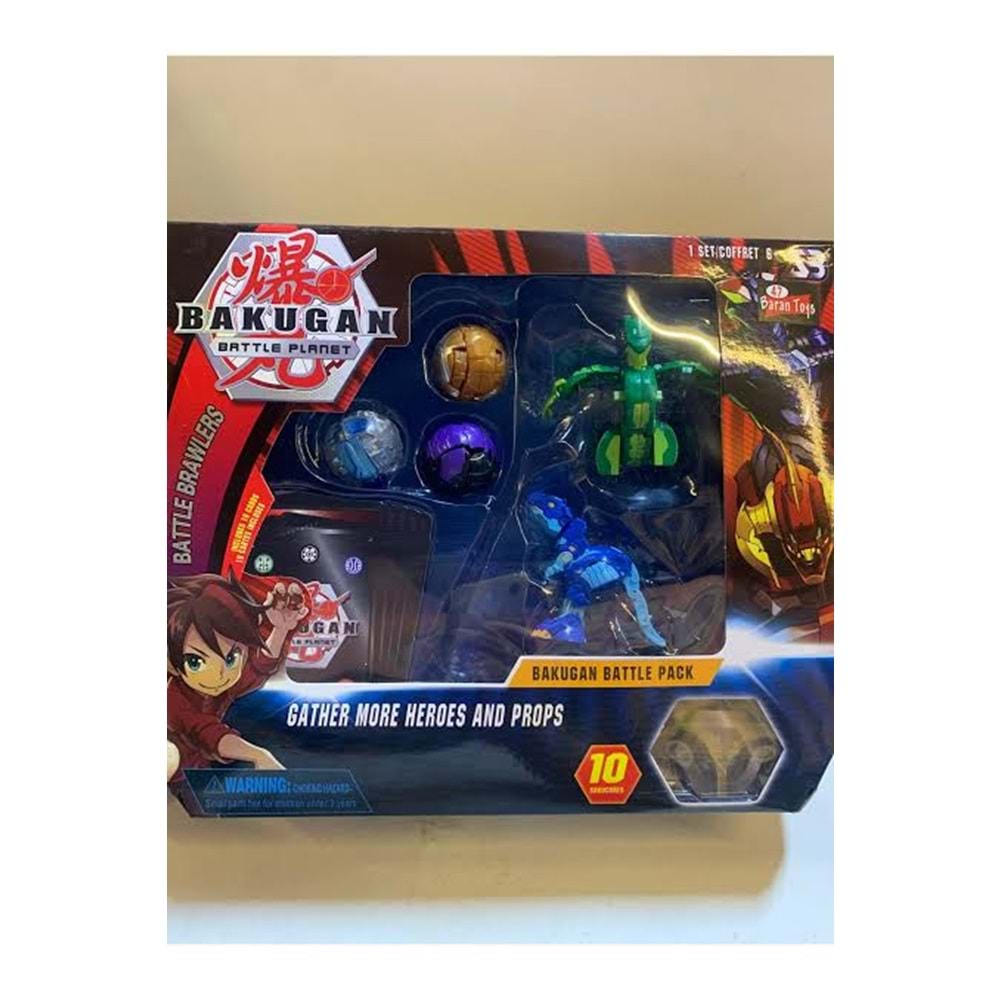 BARAN SB603 3 LÜ FİGÜRLÜ KARTELA BAKUGAN SET