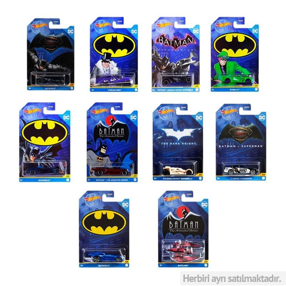 MATTEL HDG89 Hot Wheels BatmanTemalı Arabalar