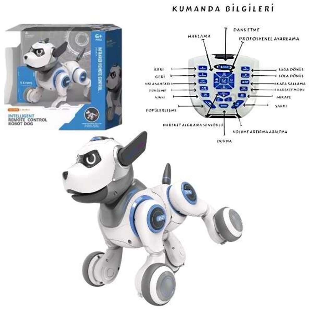 VARDEM G55UK FF SARJLI ISIKLI,MUZIKLI INTERAKTIF ROBOT KOPEK