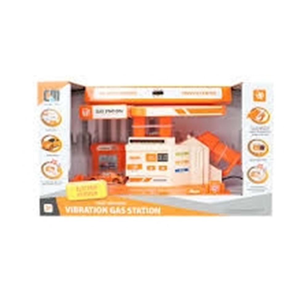 MEGA 5912M DIE CAST BENZIN İSTASYONU SETİ TURUNCU