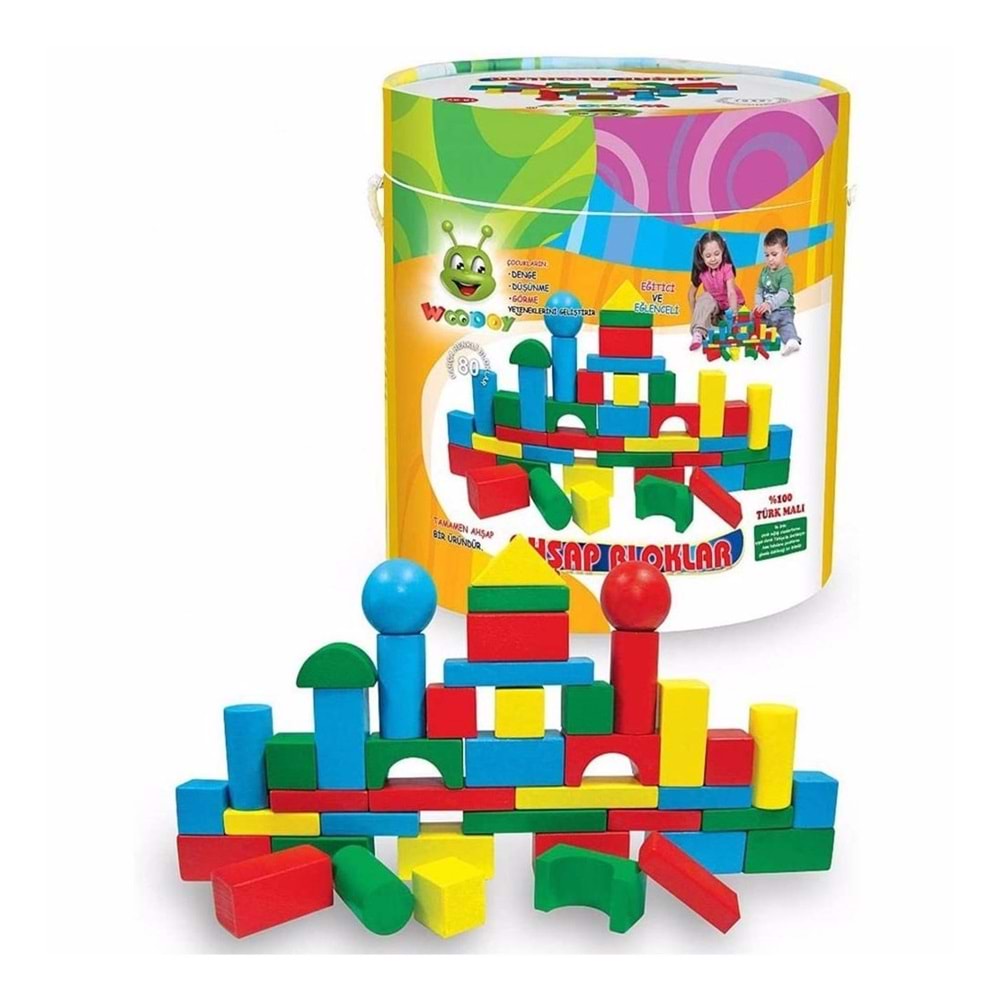 WOODOY KR014 80 PARÇA BÜYÜK KOVALI BLOKLAR