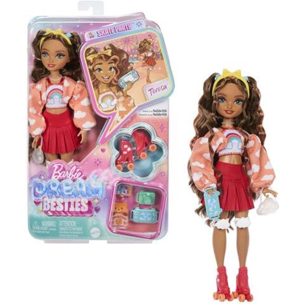JFX98 Teresa - Barbie Dream Besties Paten Partisi Teresa Bebek ve Aksesuarlar