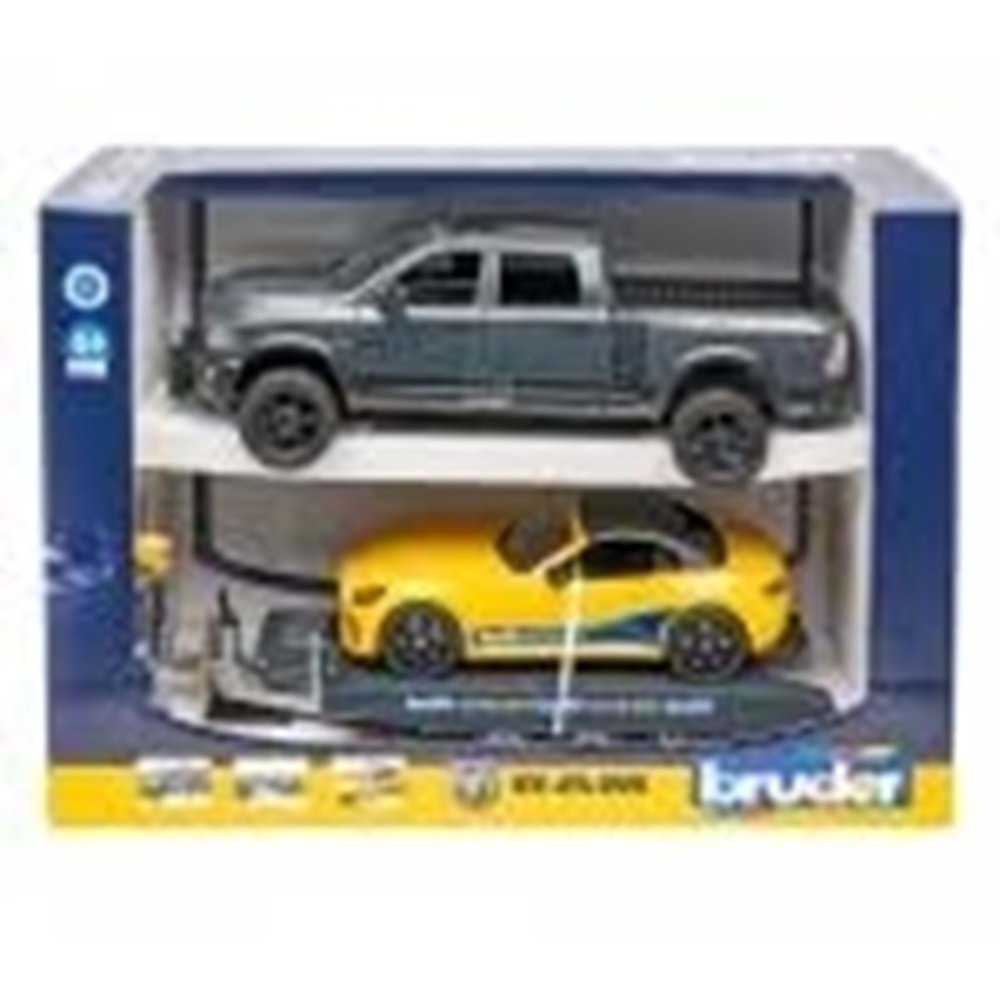 BRUDER BR02504 RAM 2500 PICKUP VE ROADSTER YARIŞ ARABASI