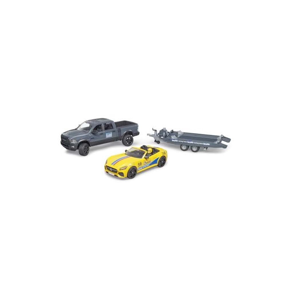 BRUDER BR02504 RAM 2500 PICKUP VE ROADSTER YARIŞ ARABASI