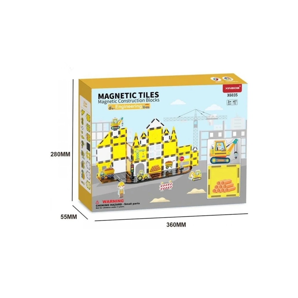 DUDE SH40757 47 PARÇA MAGNET MÜHENDİSLİK SERİSİ RENKLİ BLOKLAR