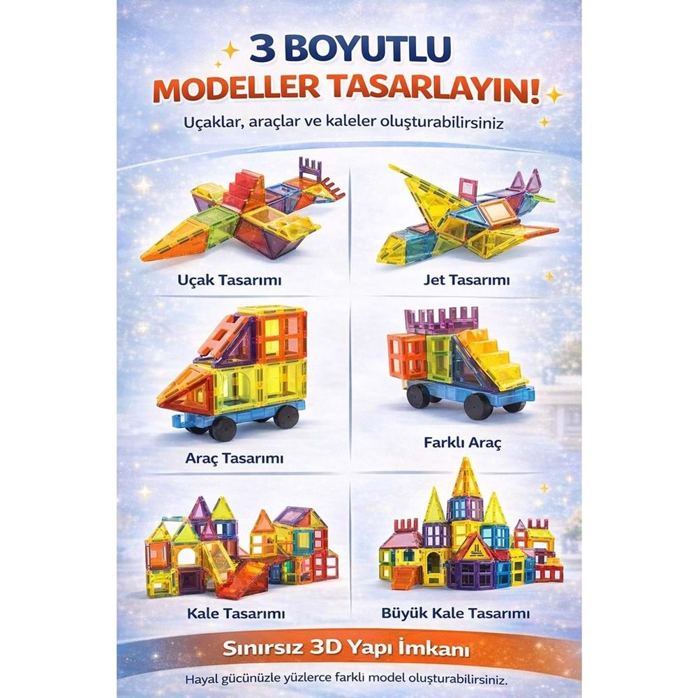DUDE SH40762 85 PARÇA MAGNET STANDART SERİ RENKLİ BLOKLAR
