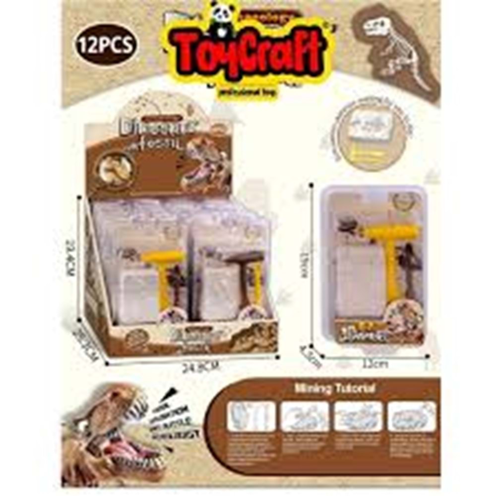 TOYCRAFT KL-102 DİSP. 12Lİ DİNAZOR FOSİL ARAMA
