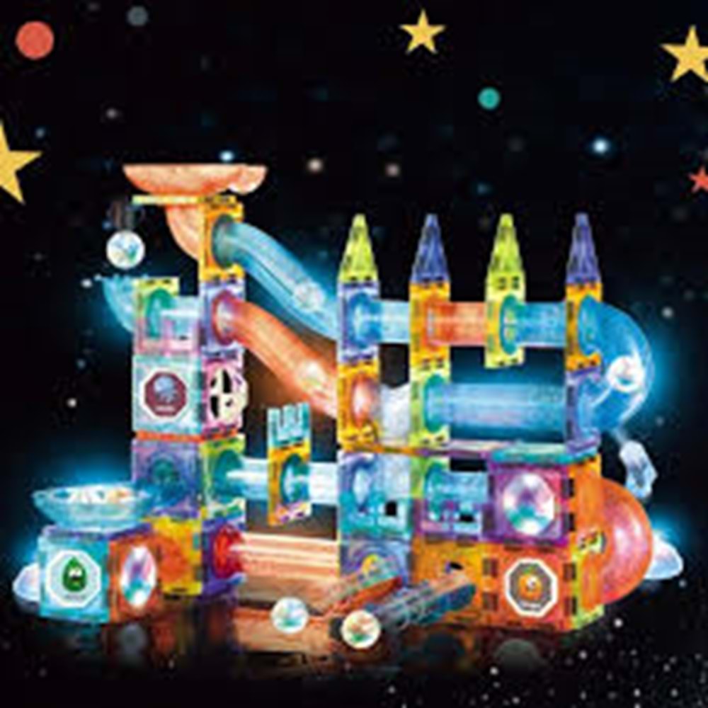 BAŞEL CH1180 Magnetic Tiles Star Diamond Light Version 108 Parça