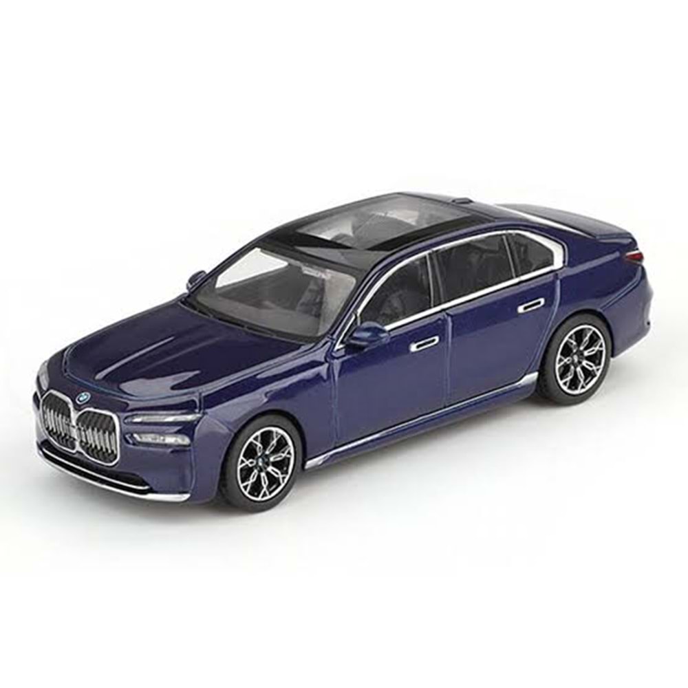 EKN Mini GT 1111 1/64 BMW i7 xDrive60 Tanzanite Blue Metallic MGT01111