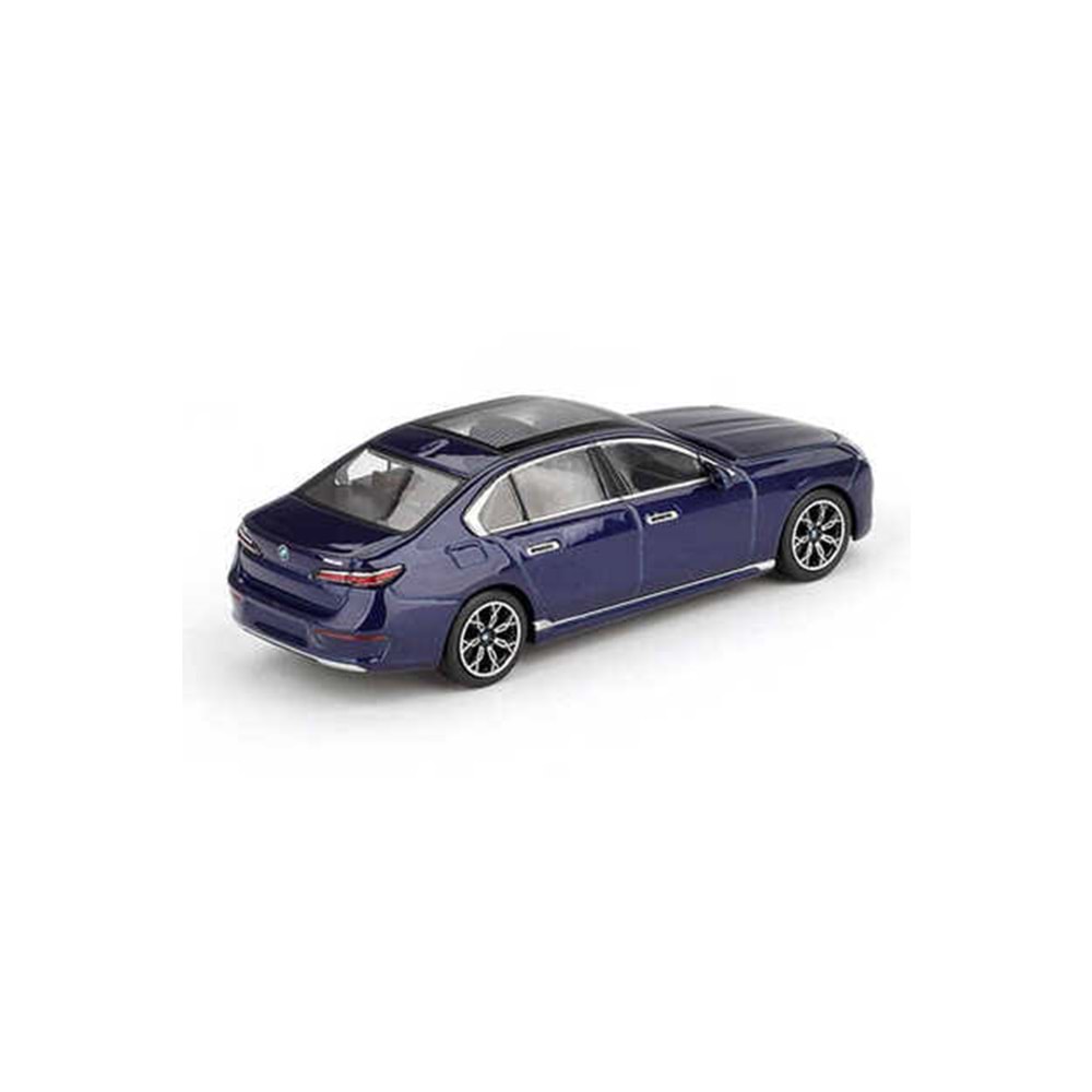 EKN Mini GT 1111 1/64 BMW i7 xDrive60 Tanzanite Blue Metallic MGT01111