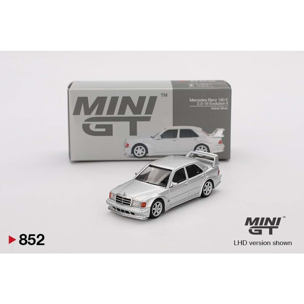 EKN Mini GT 852 1/64 Mercedes-Benz 190E 2.5-16 Evolution II Astral Silver MGT00852