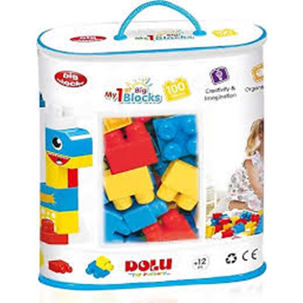 DOLU 5020 BASKILI TORBADA BÜYÜK BLOKLAR 100 PARÇA