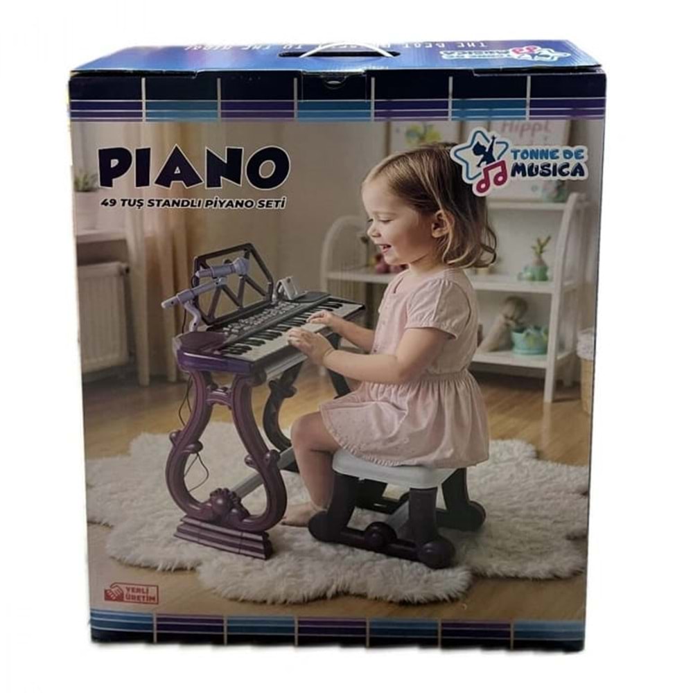 BİRLİK URT034-003 AYAKLI 49 TUŞ PİANO ORG - MOR