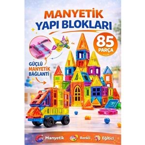DUDE SH40762 85 PARÇA MAGNET STANDART SERİ RENKLİ BLOKLAR