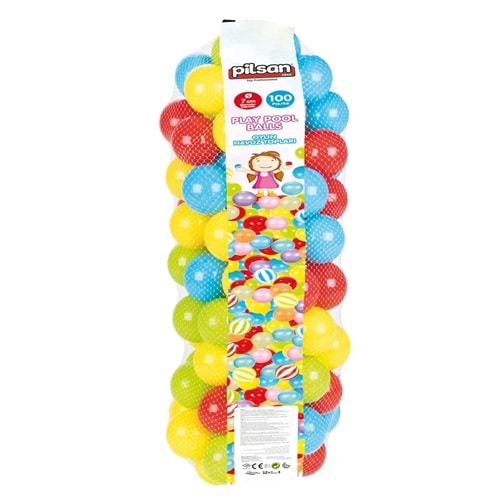 PİLSAN 06 411 OYUN HAVUZ TOPLARI FİLEDE 7 CM 100 LÜ