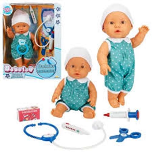 SUNMAN 30111 SABC­DZM­BEBEKSET BEBELOU DOKTOR ZAMANISESLİ GÜLEN AĞLAYAN AKS35CM