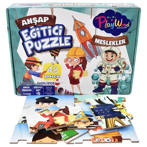 ONY 06 EĞİTİCİ AHŞAP PUZZLE MESLEKLER