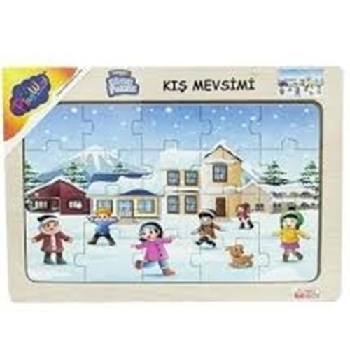 ONY 109/110/111/112 AHŞAP EĞİTİCİ PUZZLE / KIŞ MEVSİMİ