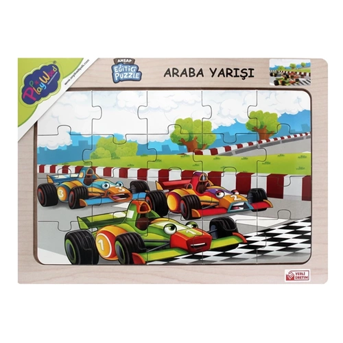 ONY 93/94/95/96 AHŞAP EĞİTİCİ PUZZLE / ARABA YARIŞI