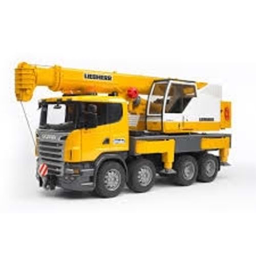 BRUDER BR03570 Scania R-serisi Liebherr Vinçli Kamyon +4