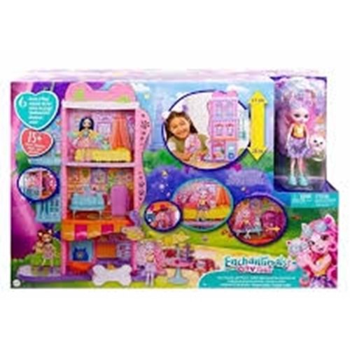 HHC18 MTL ENCHANTİMALS ŞEHİR EVİ VE KAFE SET