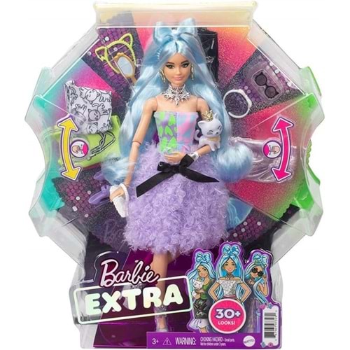 GVR04 Barbie Extra - Renkli Ceketli Bebek