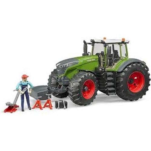 BRUDER 4001702037857Fendt 1050 Vario Traktör ve Lastikçi + Aks