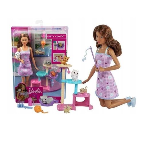HHB70 Barbie ve Yavru Kedileri Oyun Seti