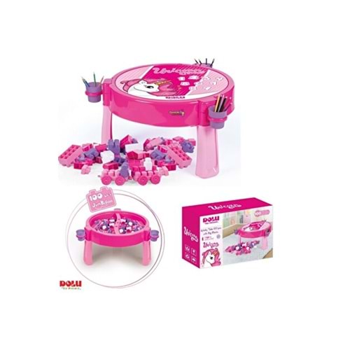 DOLU 2572 Unicorn 100 Parça Bloklu Aktivite Masası